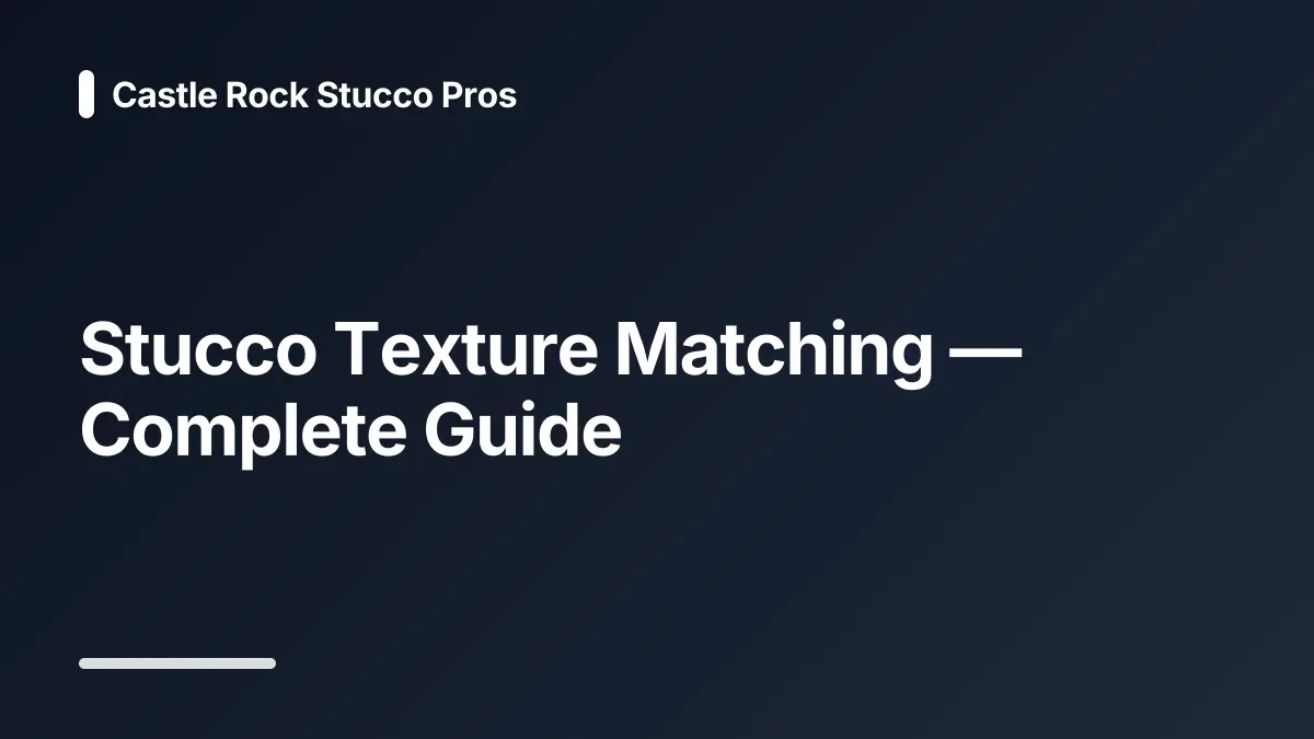 stucco texture types